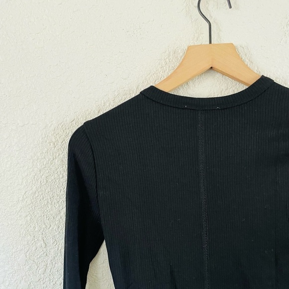 Madewell Ribbed Black Long Sleeve Shirt NWT - Picture 5 of 10